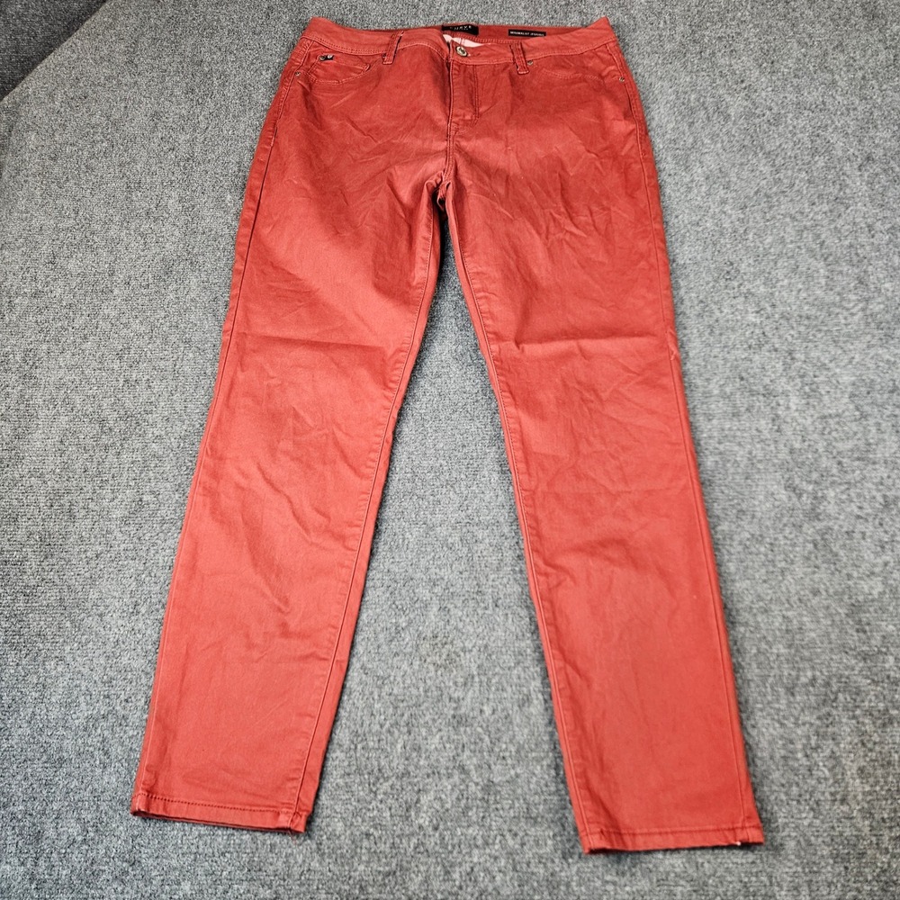 Curve Appeal Minimalist Jegging‎ Burnt Orange Rust Red Slim Pants Womens 12/31